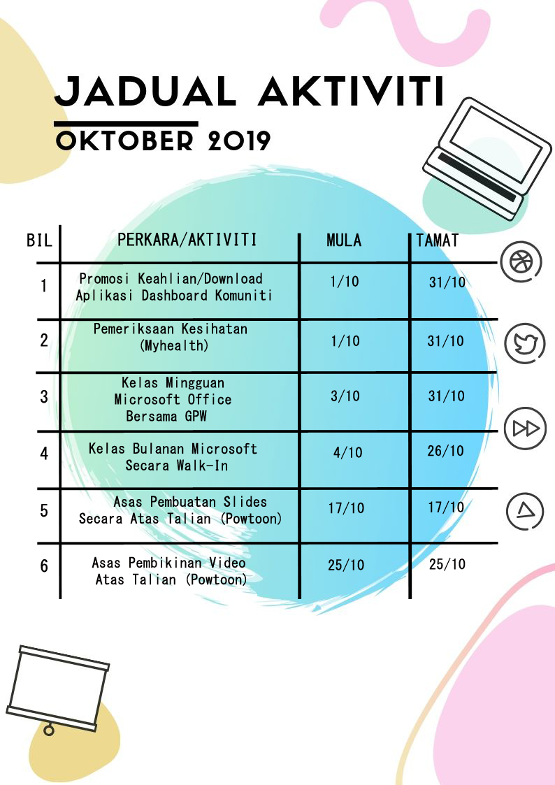 TABLE TEMPLATE OKTOBER 2019