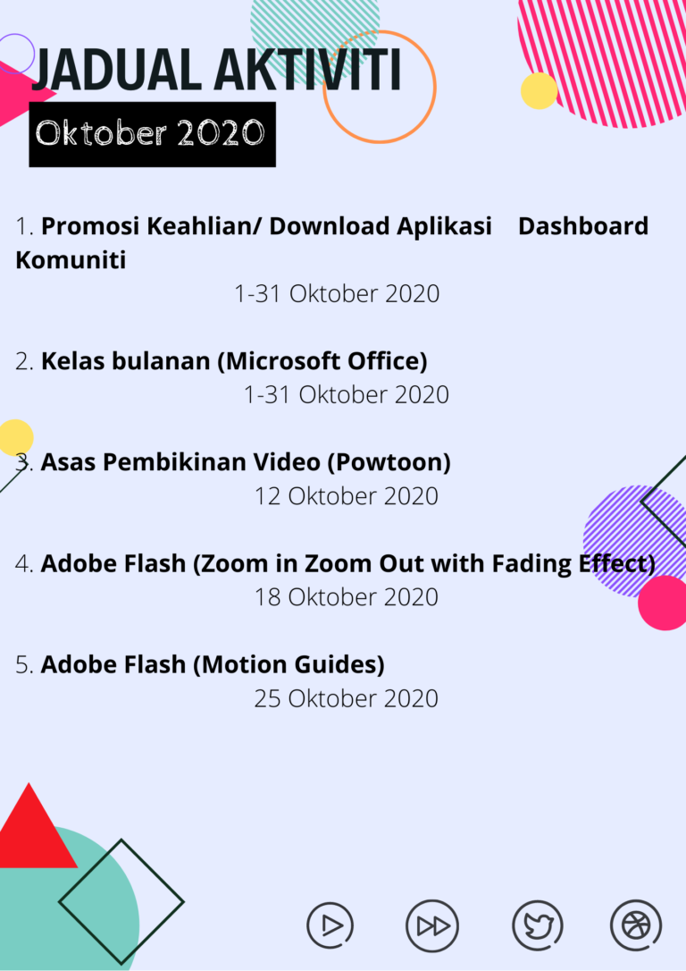 JADUAL AKTIVITI Oktober 2020