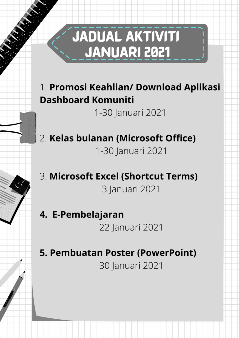 JADUAL AKTIVITI JANUARI 2021