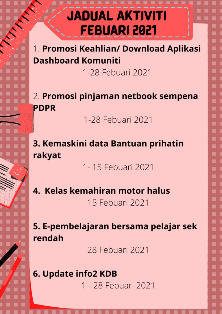 JADUAL AKTIVITI FEBUARI 2021