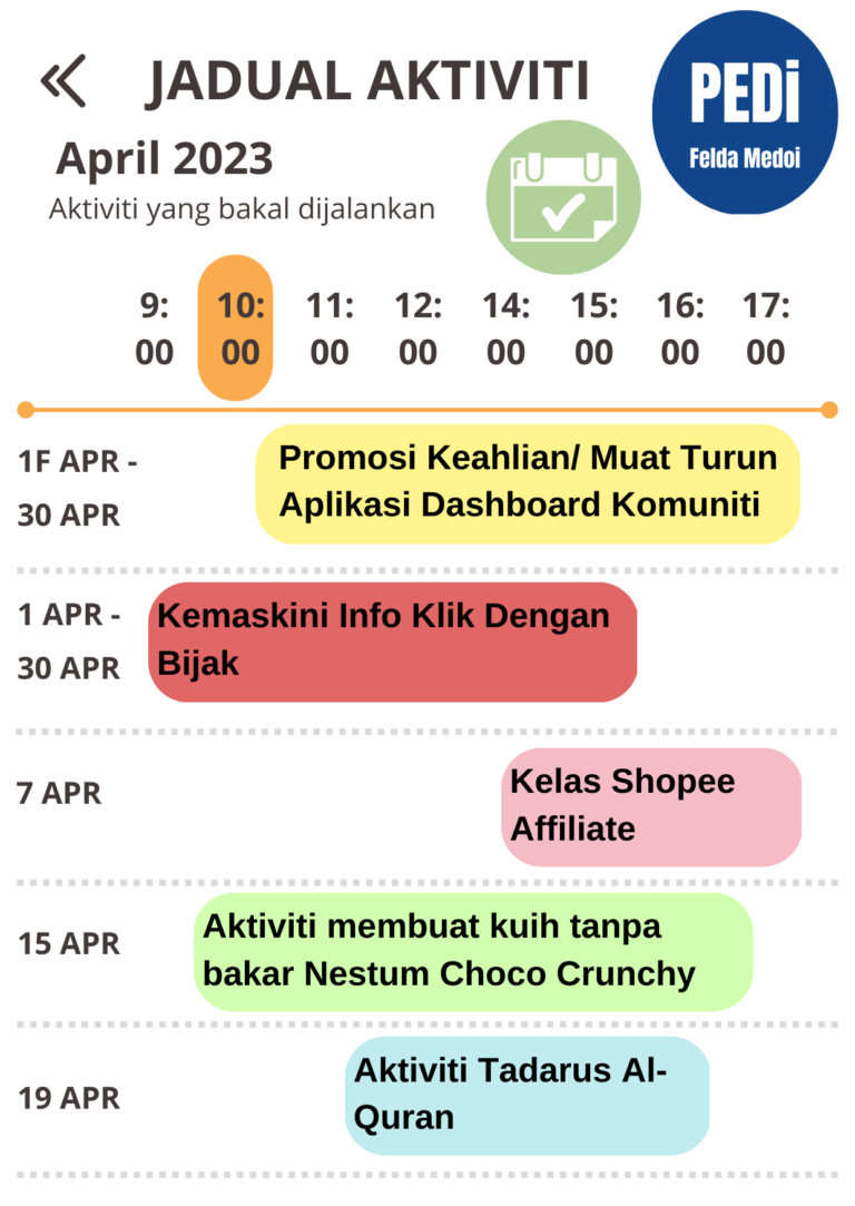 JADUAL AKTIVITI APRIL 2023