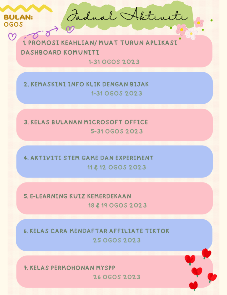 JADUAL AKTIVITI JULAI 2023